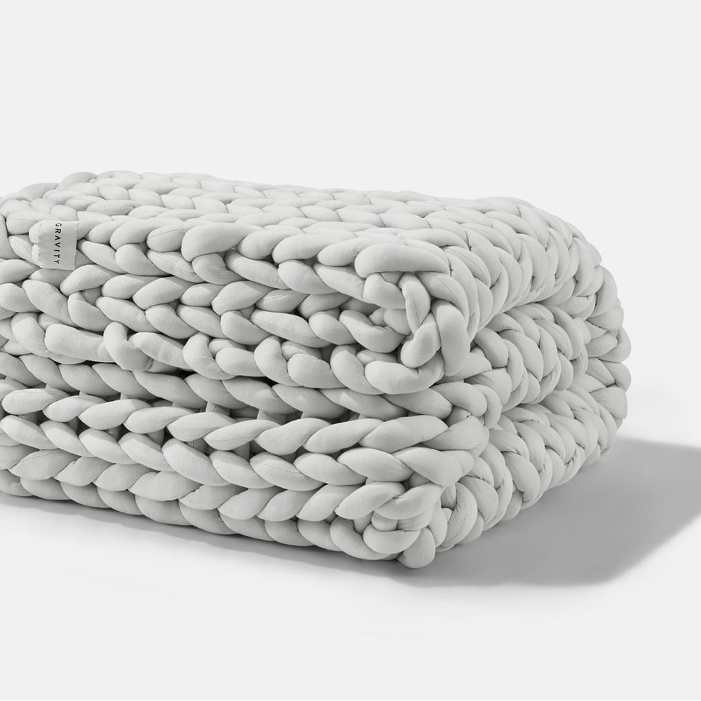 NWT Gravity Chunky Knit Weighted Blanket - Picture 3 of 8